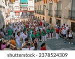 Small photo of 16-08-2012 Brihuega, Spain - Photo of the traditional Parapachumba celebration preceding the August 16th Encierro in Brihuega, Spain