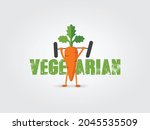 world vegetarian day vector... | Shutterstock .eps vector #2045535509