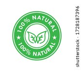 100  natural logo design... | Shutterstock .eps vector #1728187396