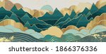gold mountain wallpaper design... | Shutterstock .eps vector #1866376336