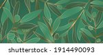 luxury gold olive leaf... | Shutterstock .eps vector #1914490093