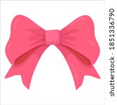 beautiful pink bow drawn in... | Shutterstock .eps vector #1851336790
