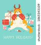 christmas banner  card or... | Shutterstock .eps vector #1865343109