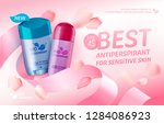 deodorant roll with pink... | Shutterstock .eps vector #1284086923