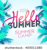 hello summer holiday and summer ... | Shutterstock .eps vector #405011380