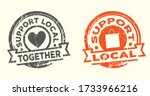 support local stamp. grunge... | Shutterstock .eps vector #1733966216