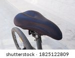 Closeup of a bicycle saddle. Bicycle seat.