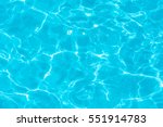 Surface of blue swimming pool...