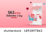 happy valentines day. big sale... | Shutterstock .eps vector #1892897863