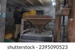 Small photo of MUS Turkey 10.09.2023: A village at the top of the mountains. Water powered flour mill. Old couple's water mill. 150 year old water mill. The bull is ground into flour. an old village.
