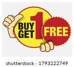 buy 1 get 1 free promo unit ... | Shutterstock .eps vector #1793222749