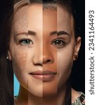 Human face made from different...