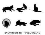 catalog of cat for silhouette | Shutterstock .eps vector #448040143