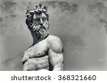  Vintage Image Of Neptune  God...