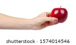 Hand With Red Ripe Apple ...