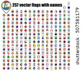 flags of the world  round icons ... | Shutterstock .eps vector #507581179