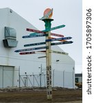 Small photo of Famous Barrow Post in Barrow, Alaska