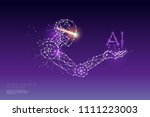 the particles  geometric art ... | Shutterstock .eps vector #1111223003