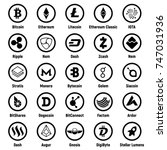 Big Set Of Crypto Currency Logo ...