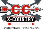 cross country team logo with... | Shutterstock .eps vector #1466767223