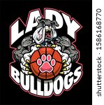 lady bulldogs basketball team... | Shutterstock .eps vector #1586168770