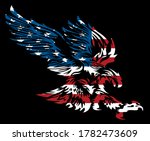 tribal american eagle with flag ... | Shutterstock .eps vector #1782473609