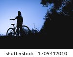 Silhouette Of A Young Girl With ...
