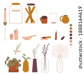 set of home decor elements. a... | Shutterstock .eps vector #1888164619