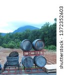 Wine Barrels Outdoors In Yonah...