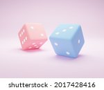 Two Dice On Pink Background.pnk ...