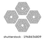 complicated hexagonal... | Shutterstock .eps vector #1968656809