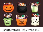 halloween buckets of various...