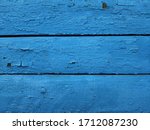 Boards With Cracked Blue Paint