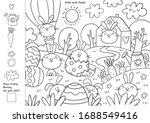 easter coloring pages printable ... | Shutterstock .eps vector #1688549416
