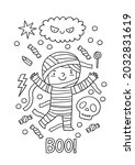 halloween coloring page for... | Shutterstock .eps vector #2032831619