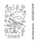 halloween coloring page for... | Shutterstock .eps vector #2032831649