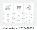 cute little bear and car  ... | Shutterstock .eps vector #2096670250