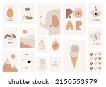 cute cartoon bohemian nursery... | Shutterstock .eps vector #2150553979