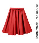 Red elegant skirt with ribbon...