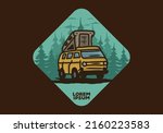 camping van in the jungle... | Shutterstock .eps vector #2160223583