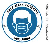please wear face mask  warning... | Shutterstock .eps vector #1824987509