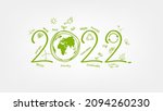 new year 2022 eco friendly ... | Shutterstock .eps vector #2094260230