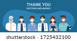 thank you doctors and nurses ... | Shutterstock .eps vector #1725432100