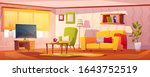 spring interior of living room... | Shutterstock .eps vector #1643752519
