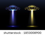 3d ufo  vector alien space... | Shutterstock .eps vector #1853008900