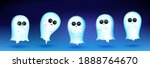 cute ghost character with... | Shutterstock .eps vector #1888764670