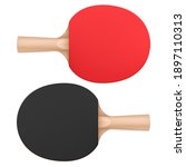 ping pong paddles  table tennis ... | Shutterstock .eps vector #1897110313