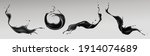 black liquid splashes  swirl... | Shutterstock .eps vector #1914074689