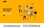 marketing strategy isometric... | Shutterstock .eps vector #1917034016