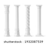 antique pillars isolated on... | Shutterstock .eps vector #1932087539